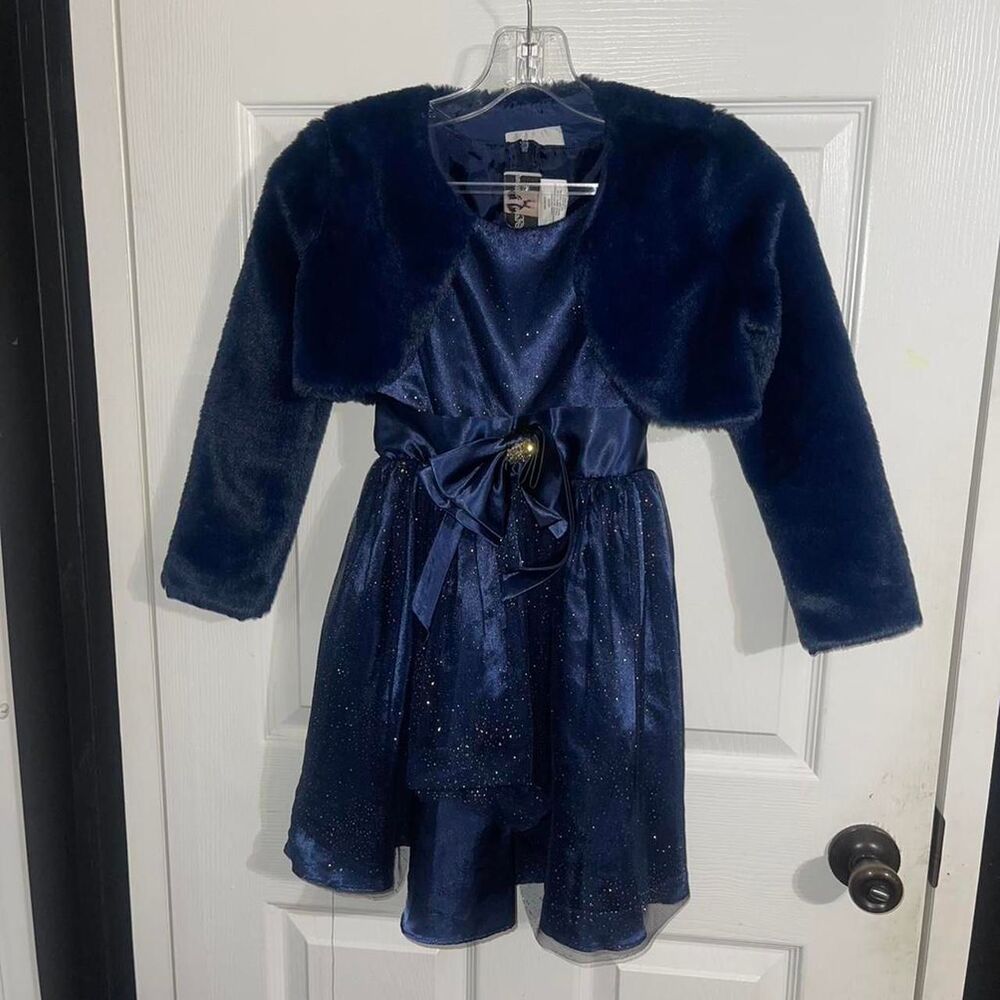 Rare-editions Girl's Formal Holiday Dress & Jacket Size 8